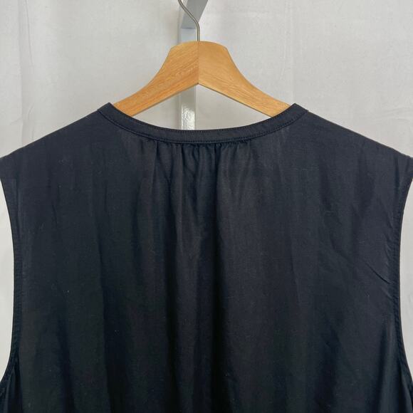 LANDS' END Tiered Midi Dress Sleeveless V Neck Lyocell Black Size 2XL XXL - Picture 6 of 8